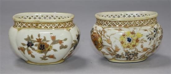 Two Zsolnay 19th century pots